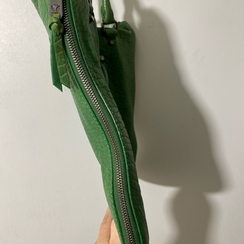 Leifsdottir green leather purse soft expandable sides and bottom   #PU - Picture 3 of 15